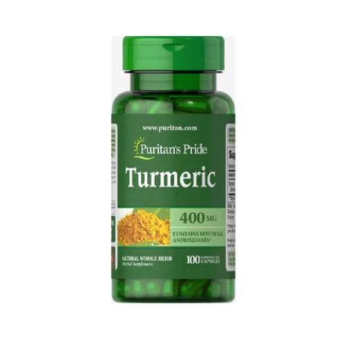 Extract Natural din Curcuma, Puritan's Pride, Turmeric 400mg, 100 Capsule EXP: 04/2026