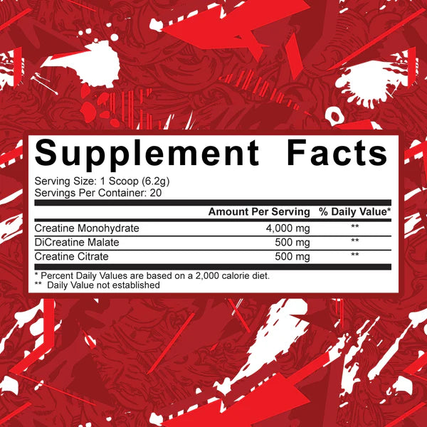Complex Creatina, 5% Rich Piana, Creatine Code Red, 124g