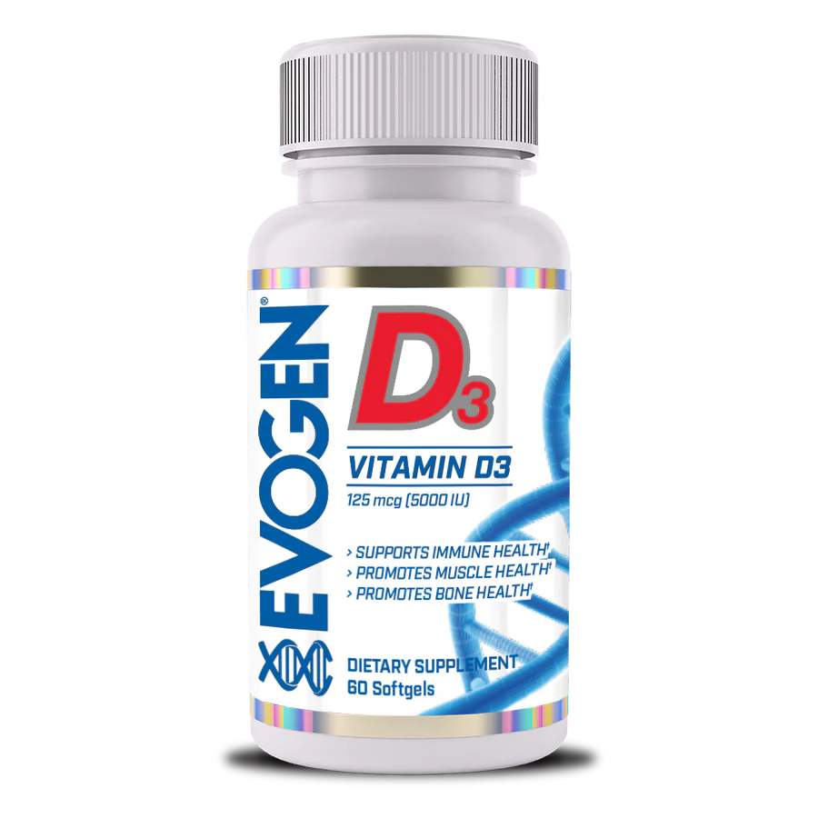 Vitamina D3, Evogen, Vitamin D3 5000 IU, 60 Softgels