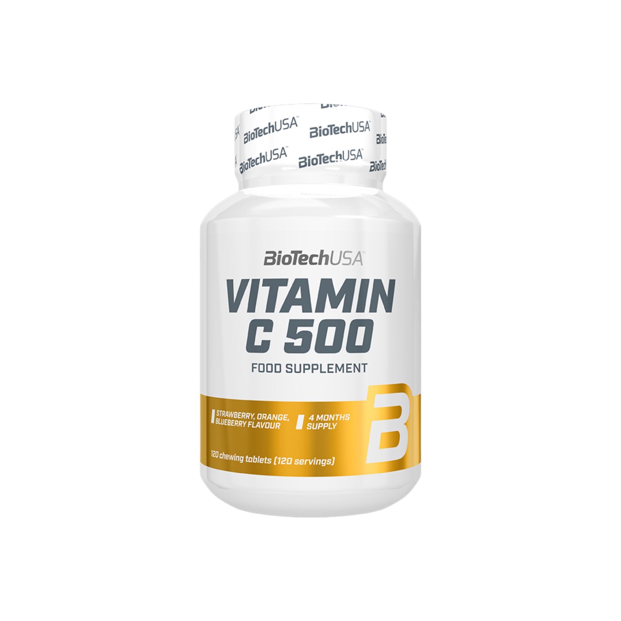 Vitamina C Tablete Masticabile, BioTechUSA, Vitamin C 500, 120 Chewing Tablets