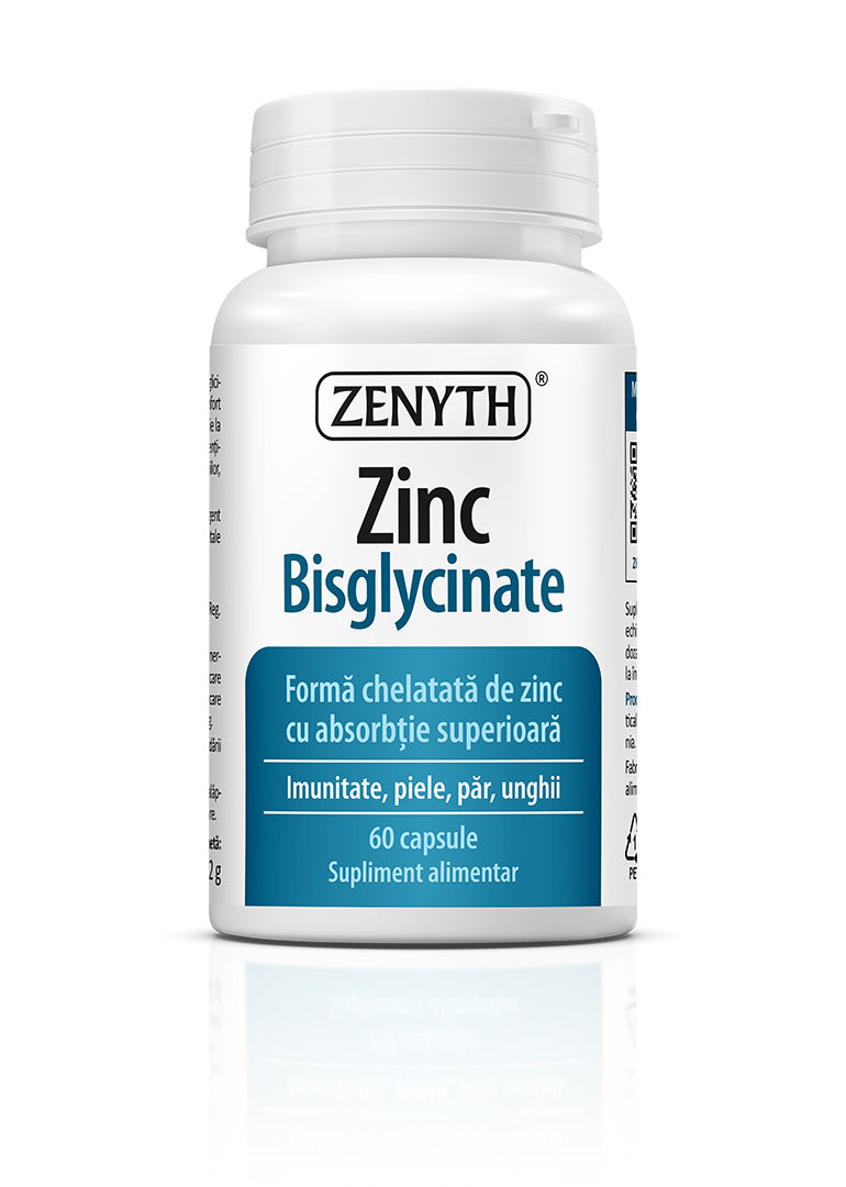 Bisglicinat de Zinc, Zenyth, Zinc Bisglycinate, 60 Capsule