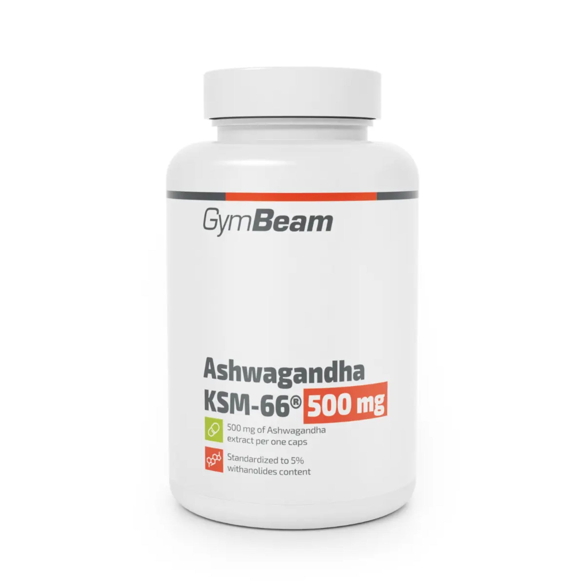Extract de Ashwagandha, GymBeam, Ashwagandha KSM-66 500mg, 90 Caps