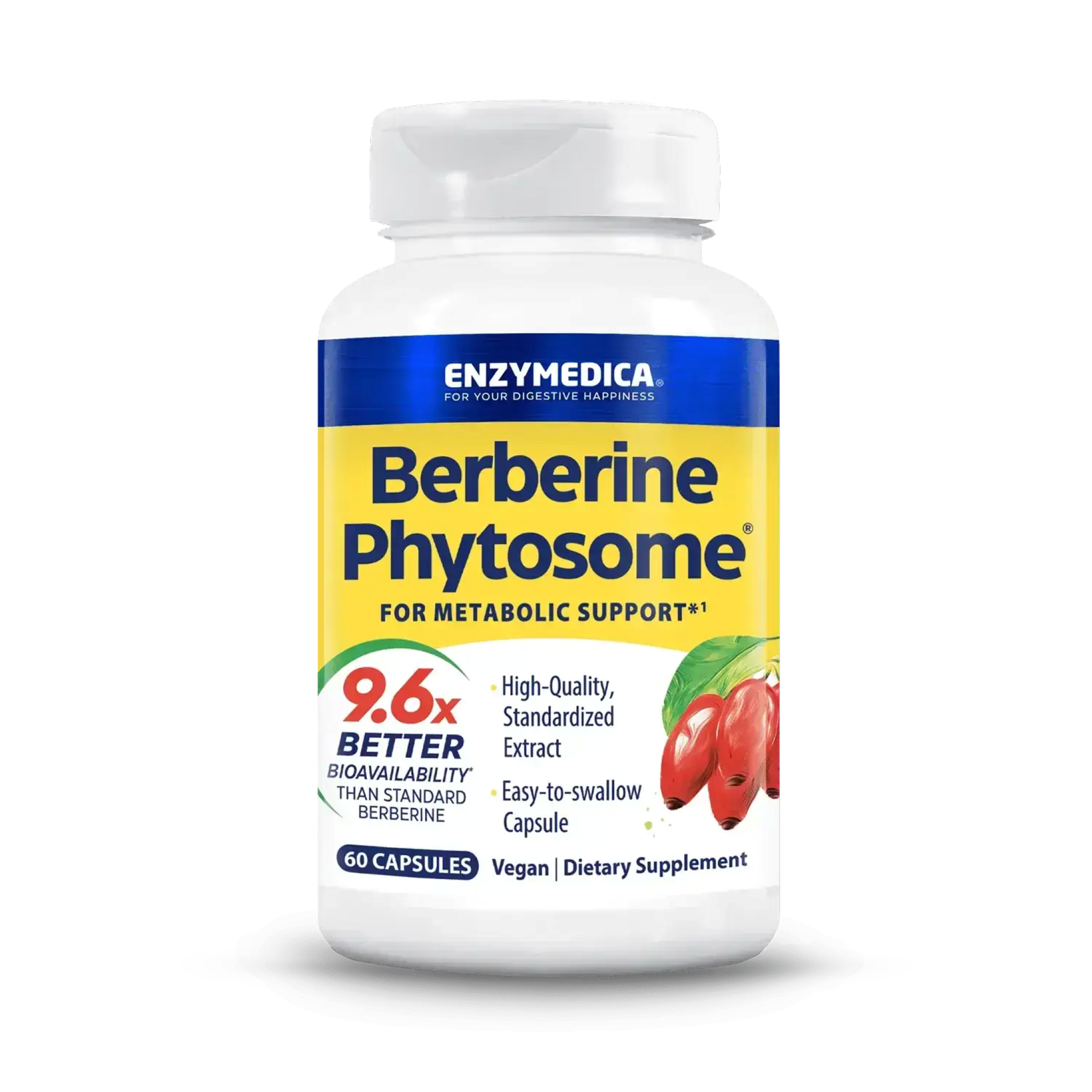 Fitosom de Berberină, Enzymedica, Berberine Phytosome, 60 Capsule