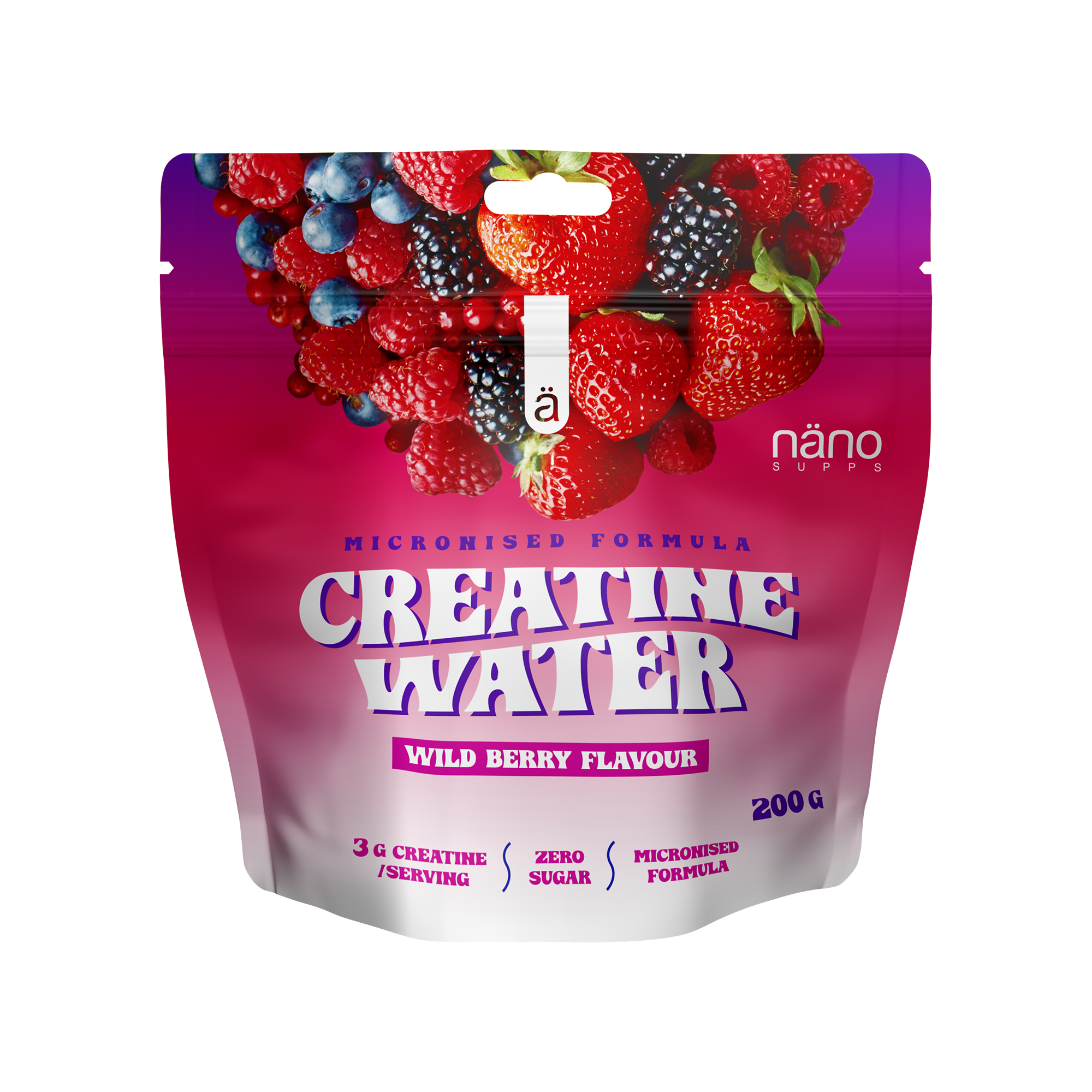 Creatină Monohidrată, Nanosupps, Creatine Water, 200g