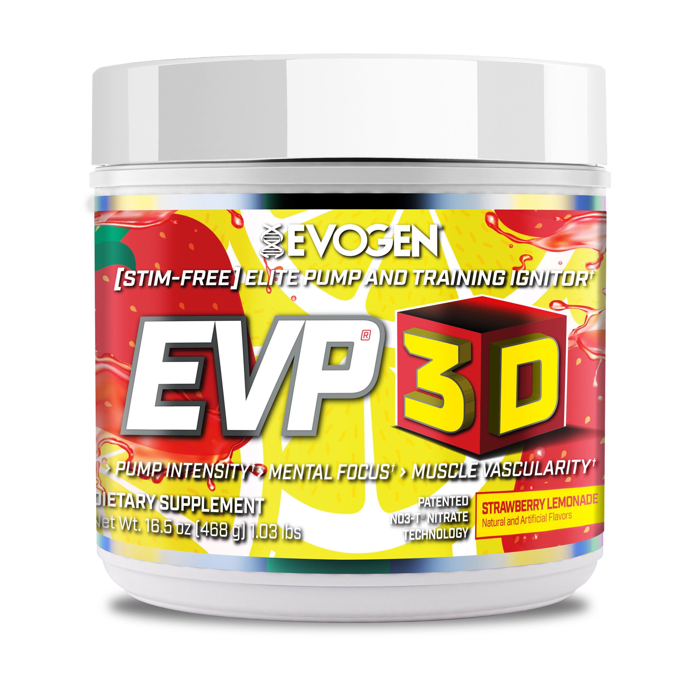 Pre-Workout fara Cafeina, Evogen, EVP 3D, 20/40 serviri