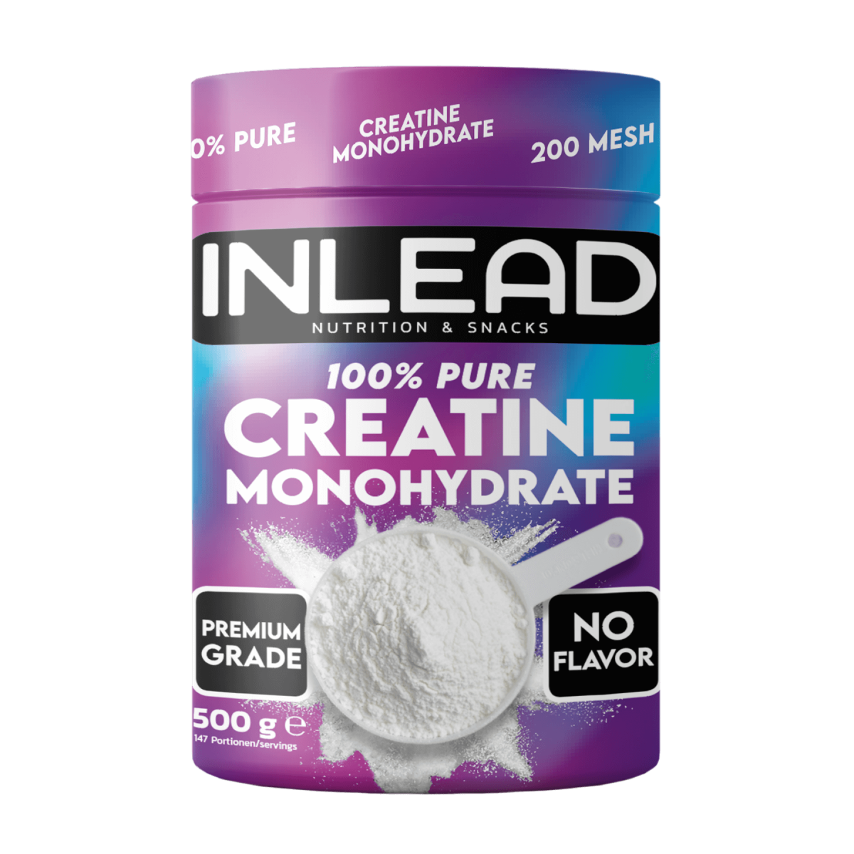 Creatină Monohidrată, Inlead, 100% Pure Creatine Monohydrate, 500g
