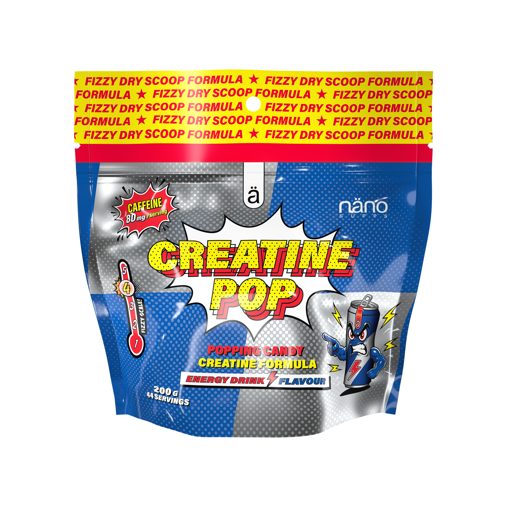 Creatină Monohidrată Dry Scoop, Nanosupps, Creatine Pop, 200g