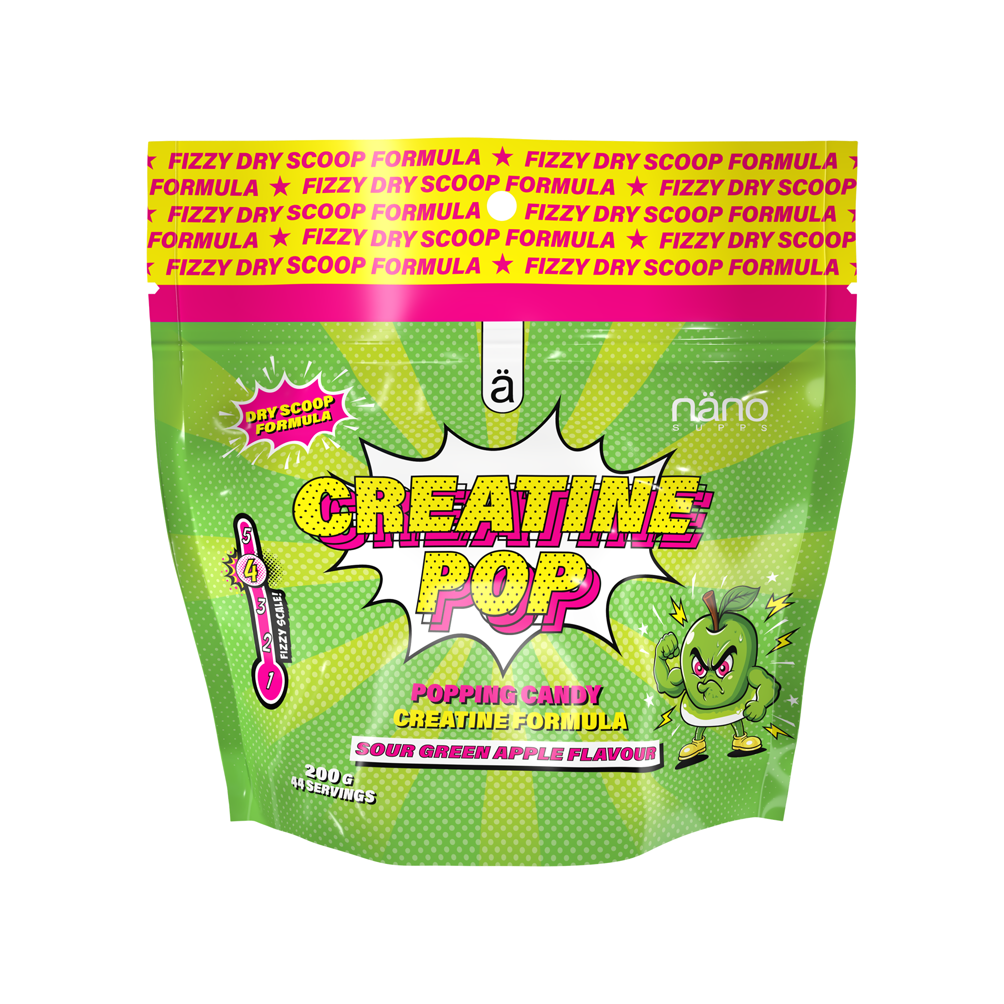 Creatină Monohidrată Dry Scoop, Nanosupps, Creatine Pop, 200g