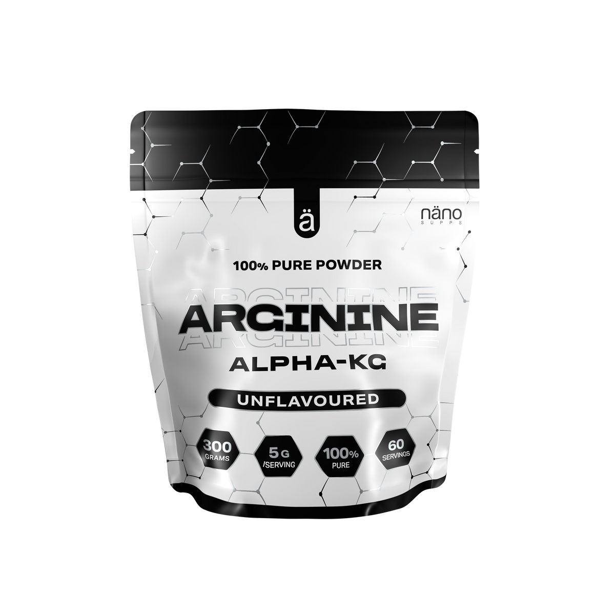 Arginina Alpha-Ketoglutarat, Nanosupps, Arginine Alpha-KG, 300g