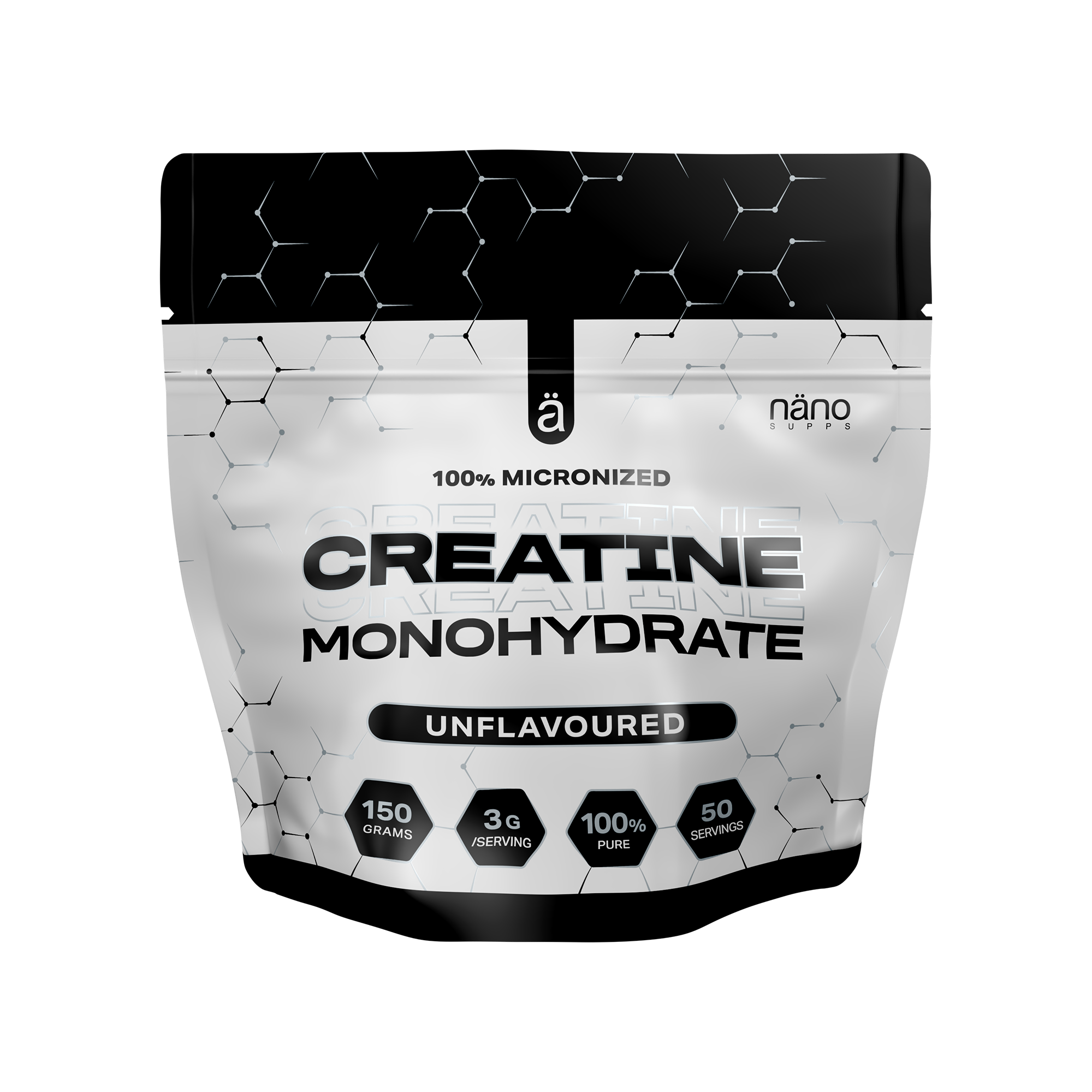Creatina Monohidrata, Nanosupps, Creatine Monohydrate, 150g
