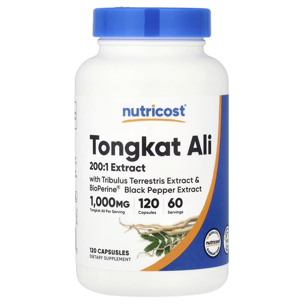 Extract de Tongkat Ali, Nutricost, Tongkat Ali 200:1 Extract, 120 Capsule