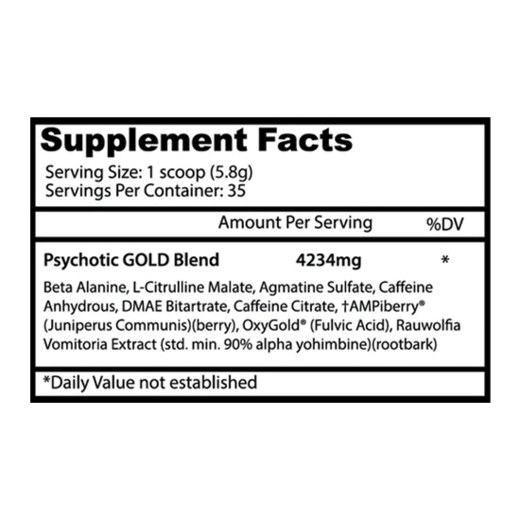 Pre-antrenament , Insane Labz Psychotic Gold, ( 35 Servings )
