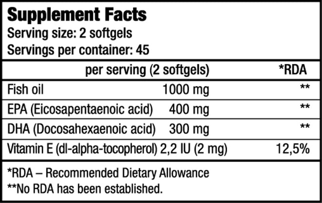 Acizi Grasi, BioTechUSA, Mega Omega 3, 90softgels
