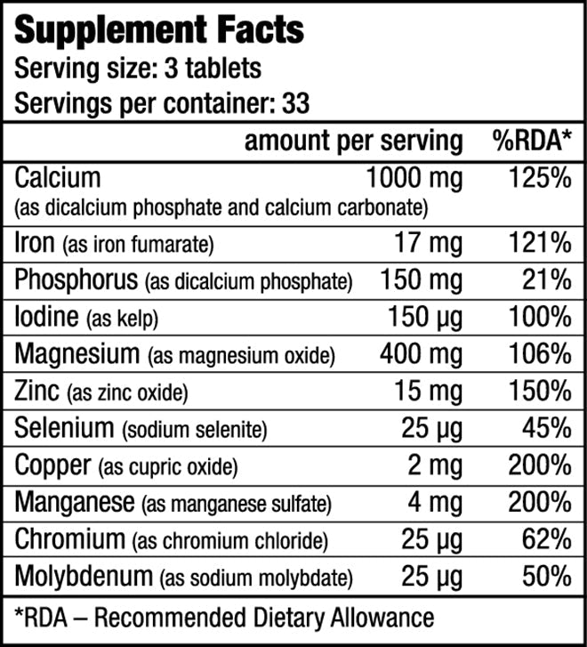 Complex Minerale, BioTechUSA, Multi Mineral Complex, 100 Tablete