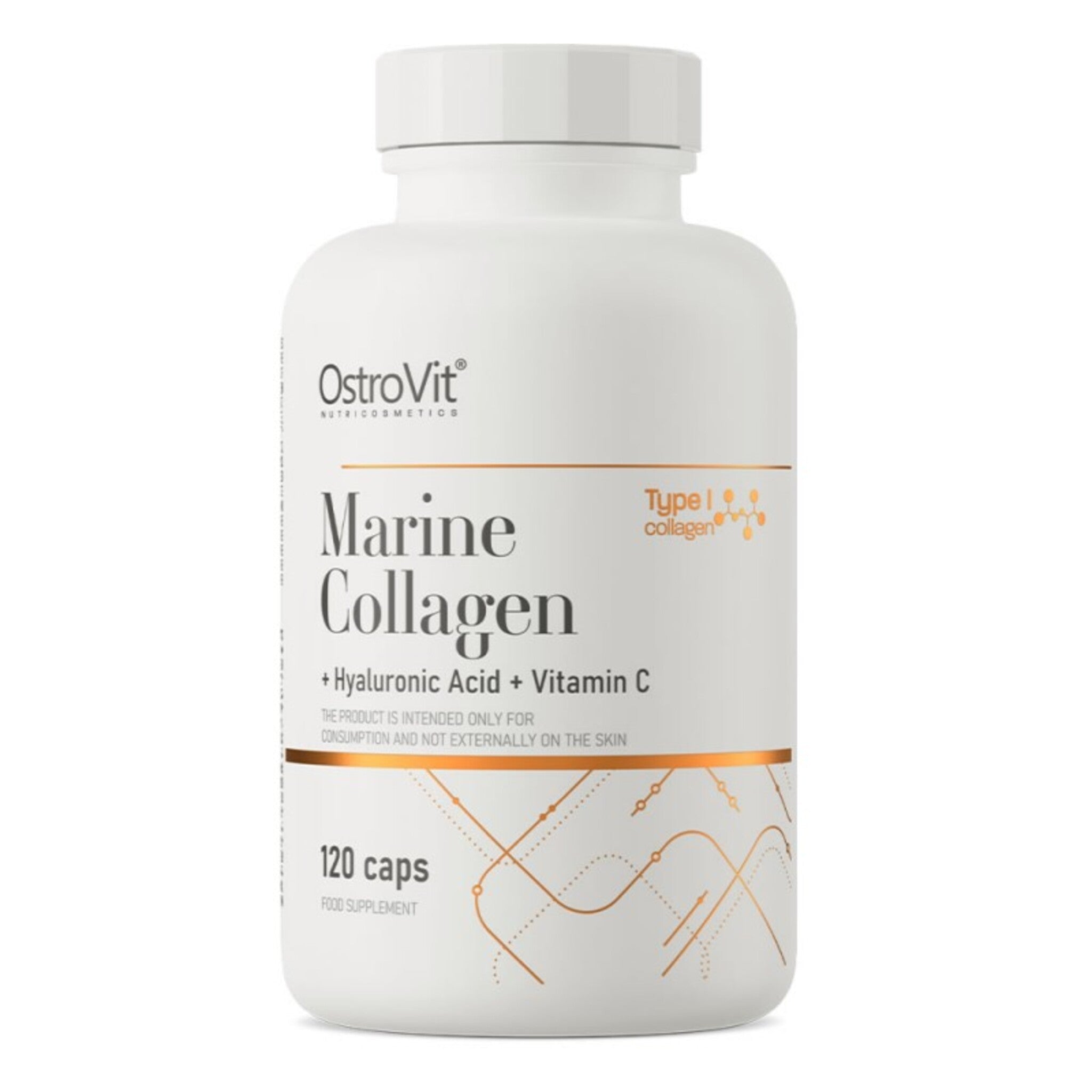 Colagen, OstriVit, Marine Collagen + Hyaluronic Acid + Vitamin C, 120caps