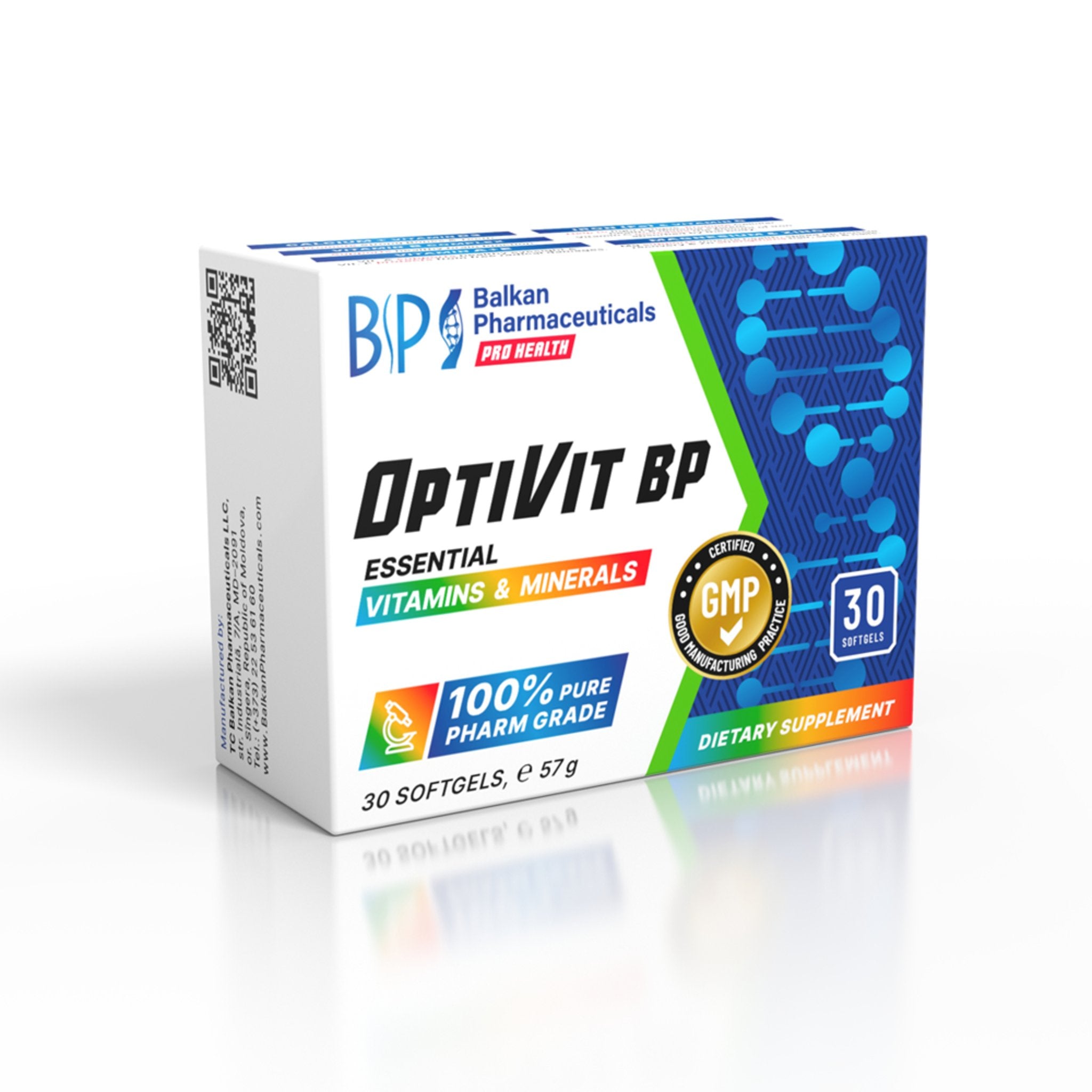 Complex Vitamine si Minerale, Balkan Pharmaceuticals, OptiVit BP, 30caps