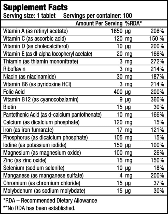 Complex Vitamine si Minerale, BioTechUSA, One A Day, 100 Tablete