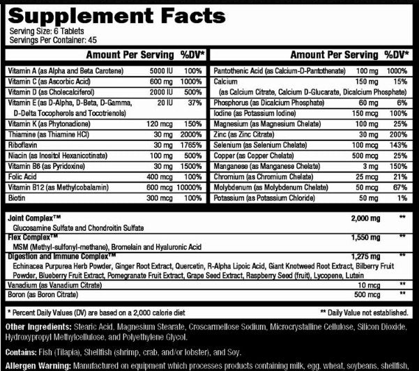 Complex Vitamine si Minerale, Controlled Labs, Orange Triad, 270 Tablete