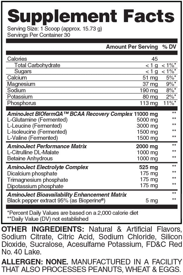Evogen AminoJect, Aminoacizi Premium, 470g