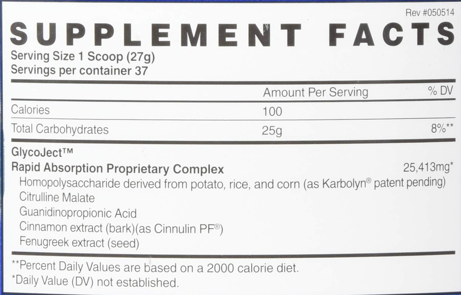 Complex de Carbohidrati, Evogen, GlycoJect, 1000g