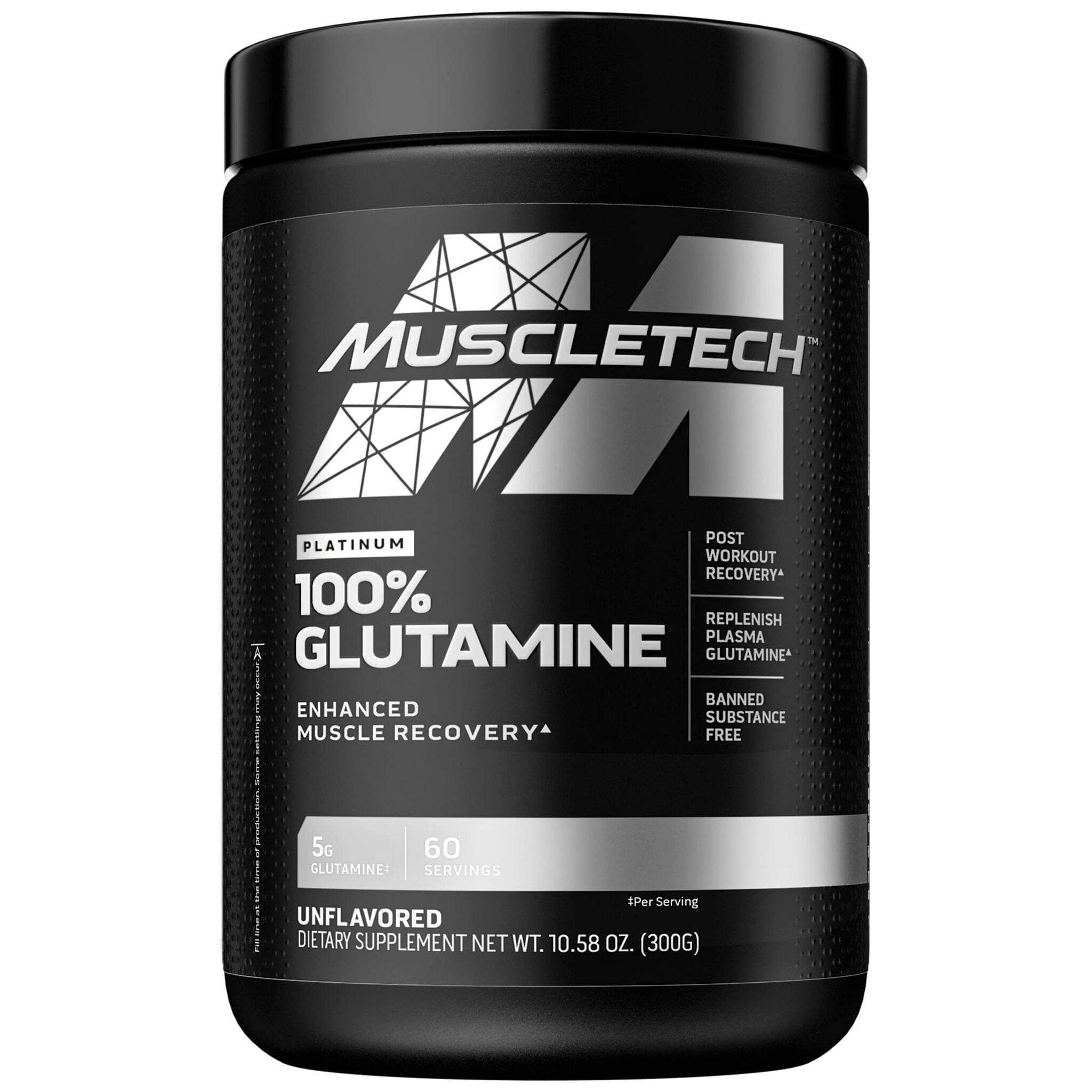 Glutamina, Muscletech Platinum 100% Glutamine, 300g