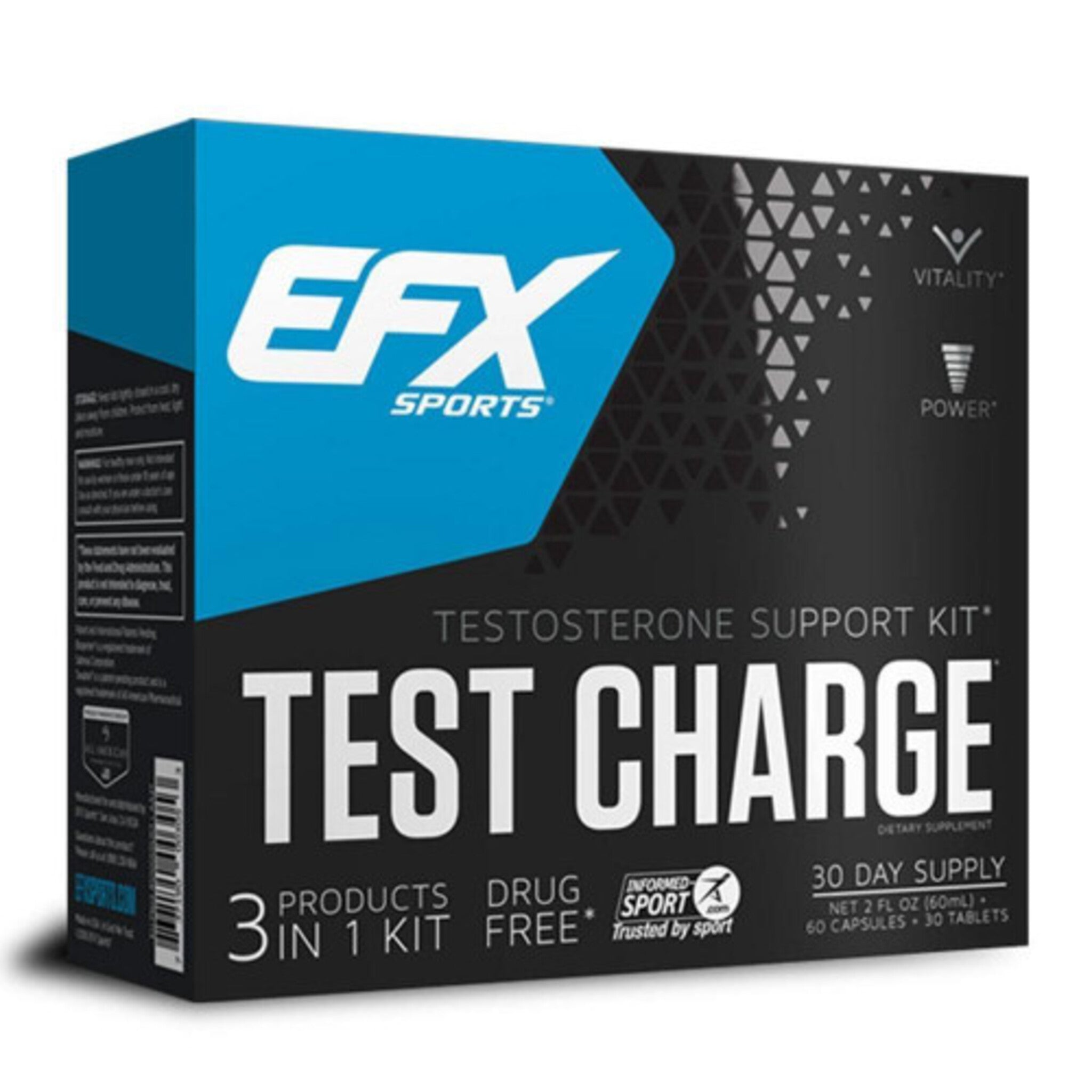 Kit Suport Testosteron, EFX Sports, Test Charge, 30 day supply
