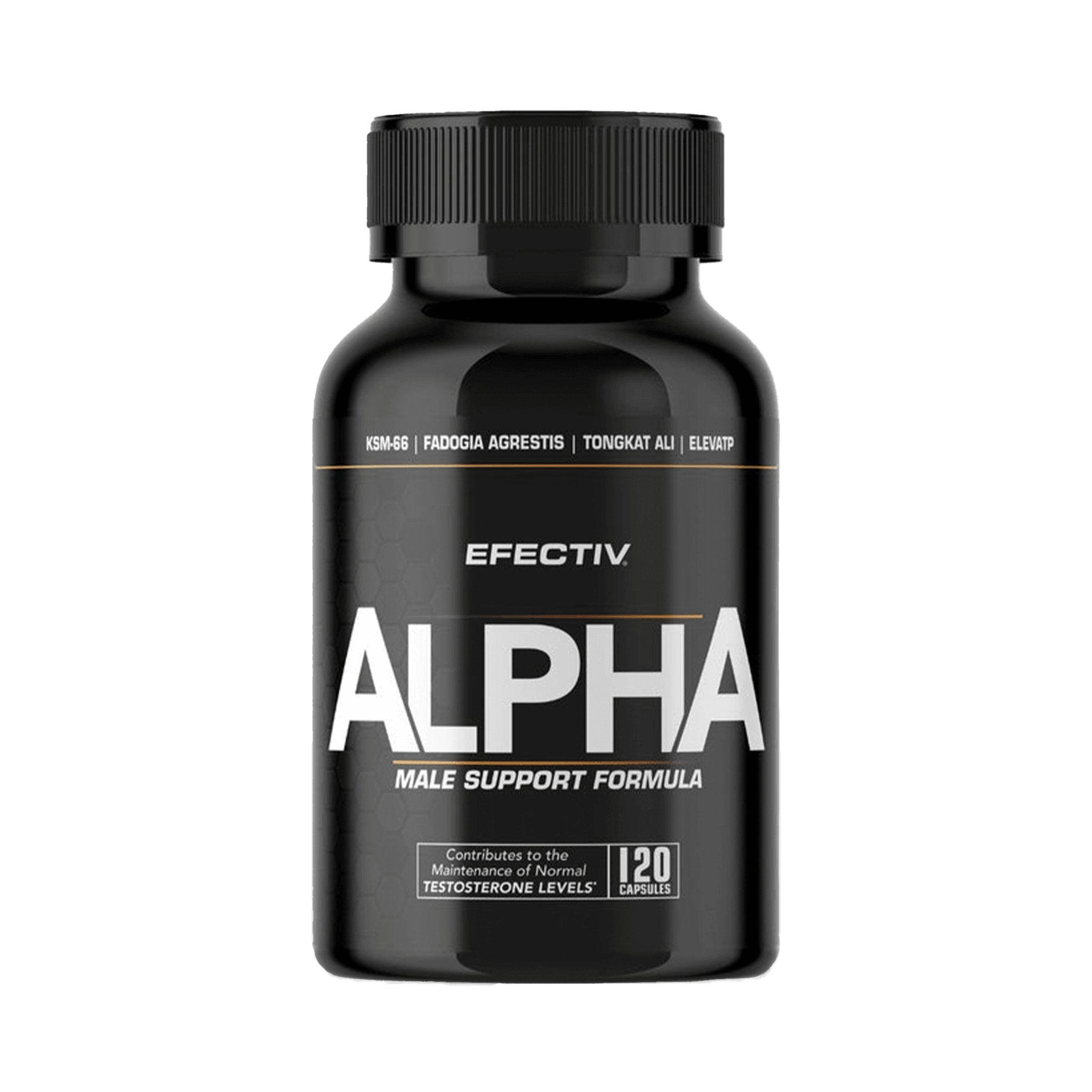 Performanta Sportiva, Efectiv Nutrition Alpha Male Support Formula, 120 caps