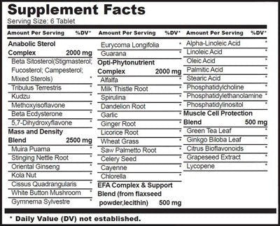 Performanta sportiva, Universal, Natural Sterol Complex, 100tabs