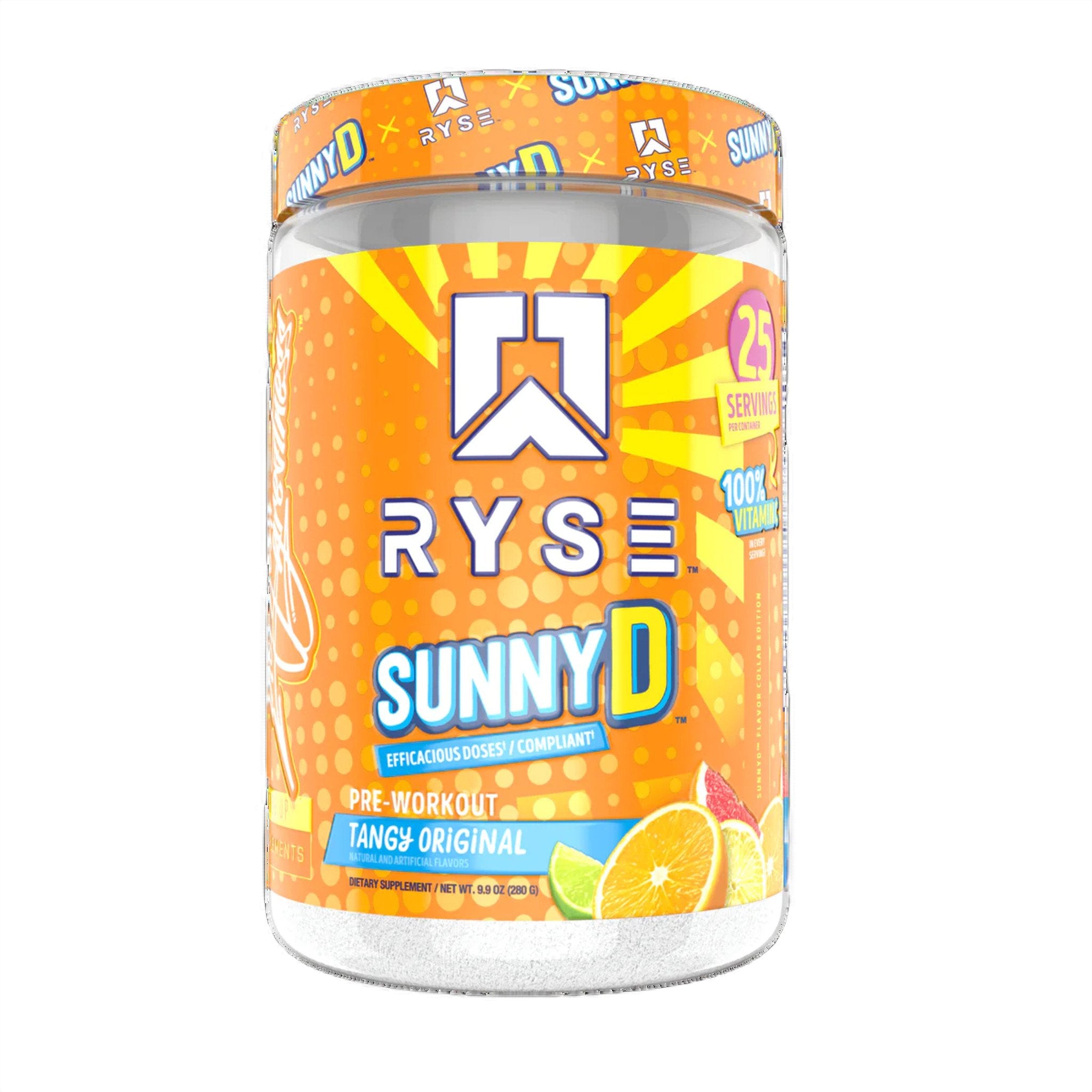 Pre-Workout, Ryse, Sunny D Tangy Original, 280g EXP: 08/2024