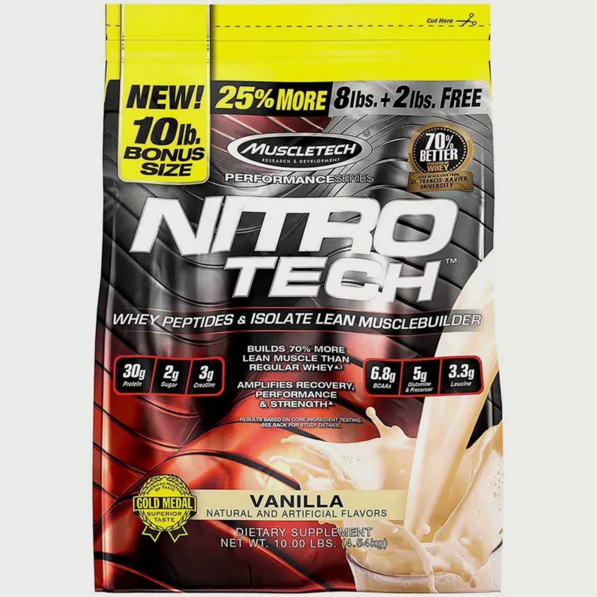 Proteina din zer, Muscletech, Nitro-Tech Performance Series, 4540g