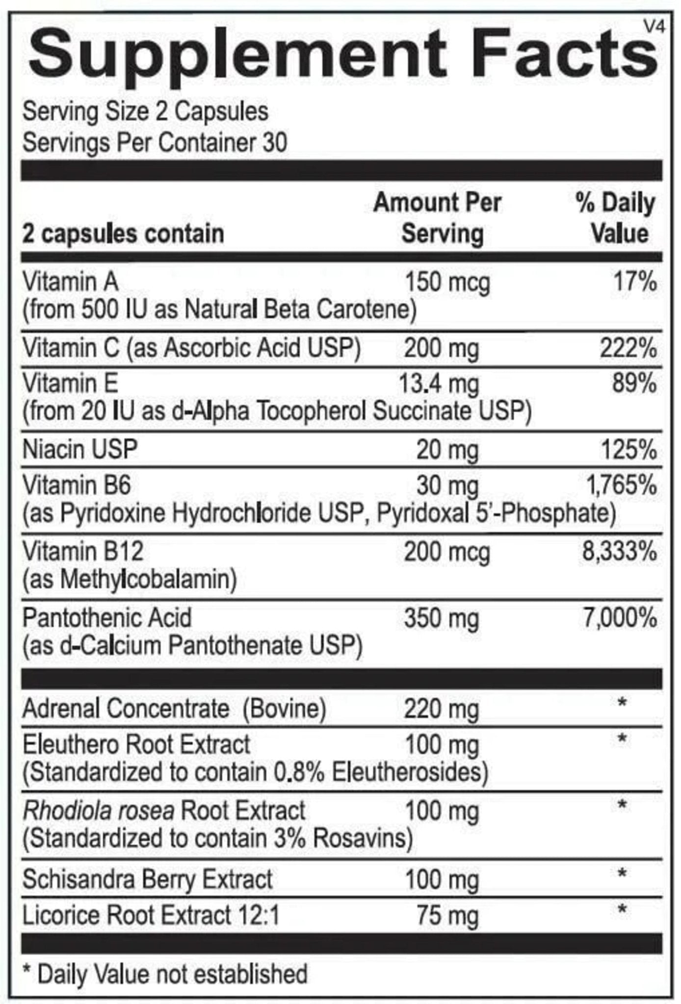 Supliment Adaptogen, Revive, AdrenalCORE, 60 Capsule