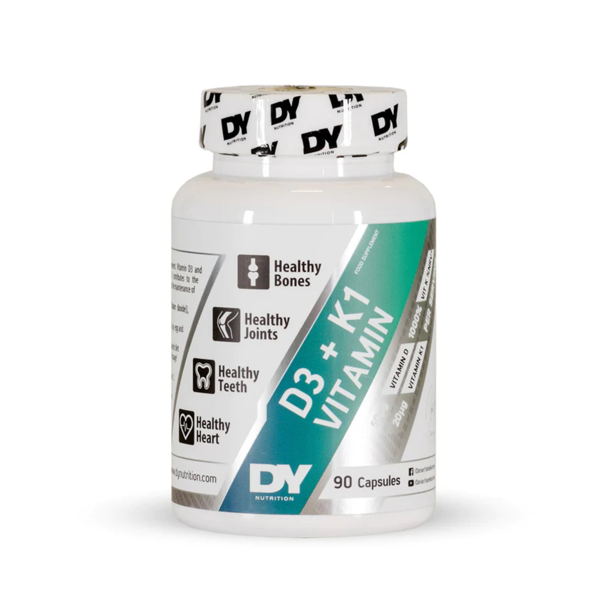 Vitamina D3+K1, DY Nutrition, 90 caps