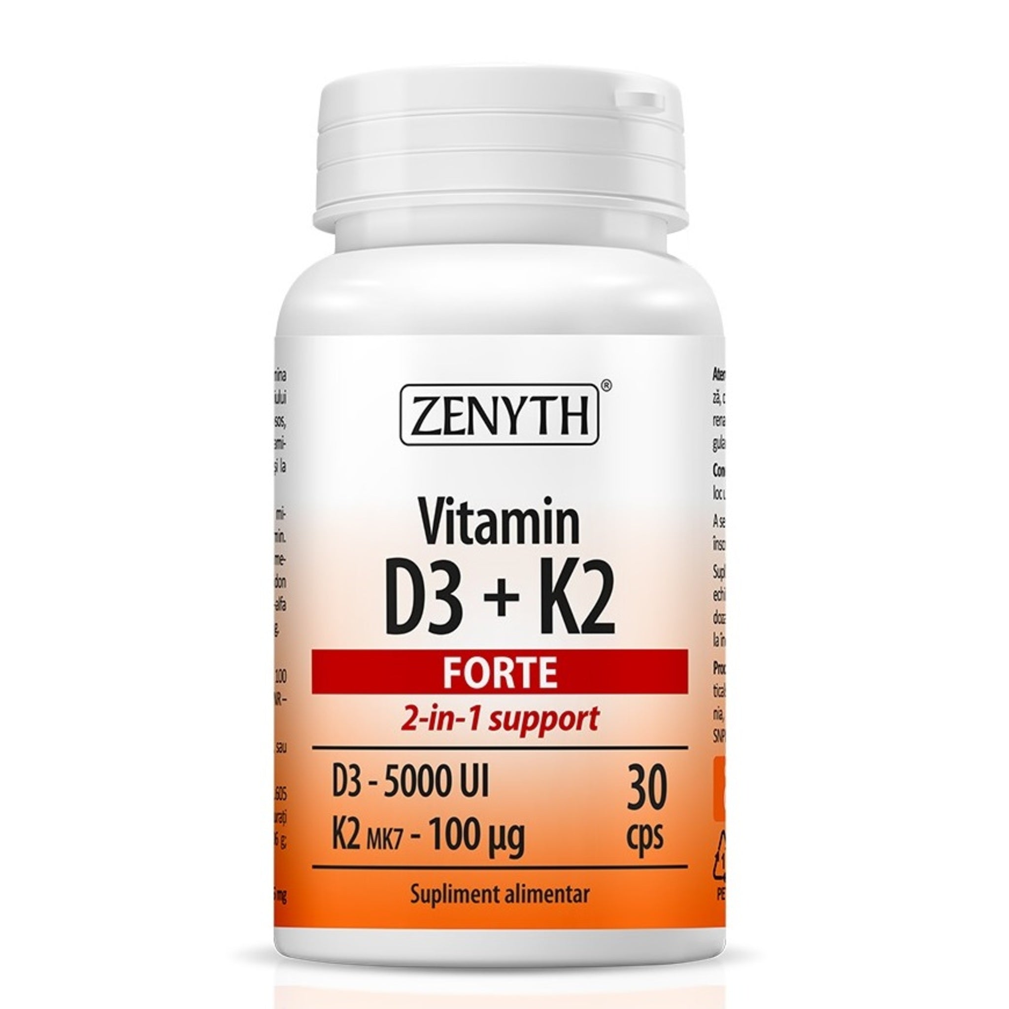 Vitamina D3+K2 FORTE, Zenyth Vitamin D3+K2 Forte, 30 caps
