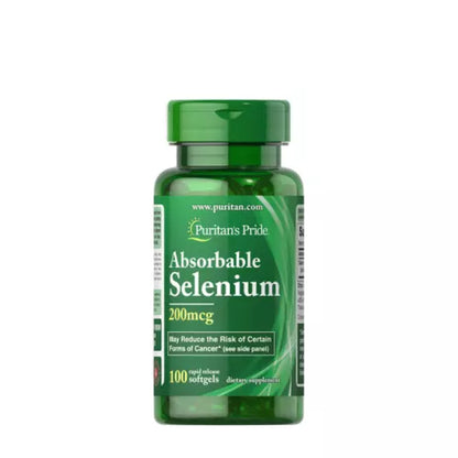 Selenium, Puritan's Pride, Absorbable Selenium, 100 softgels