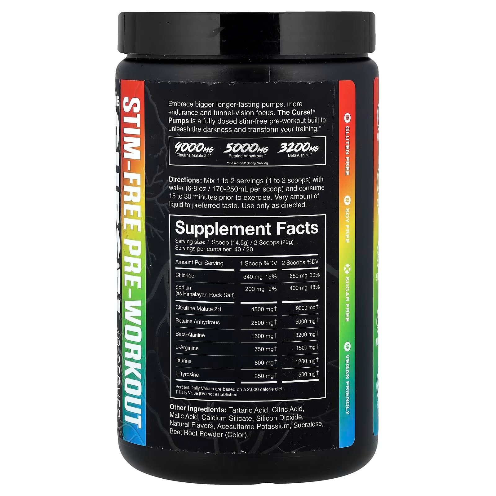 Pre-Workout fara Stimulenti, JNX Sports, The Curse! Stim-Free, 20-40 Portii