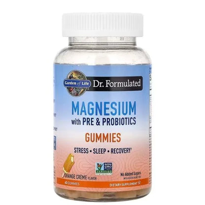 Magnesiu Prebiotice si Probiotice, Garden Of Life, Magnisium PRE & Probiotics, 60 Gummies