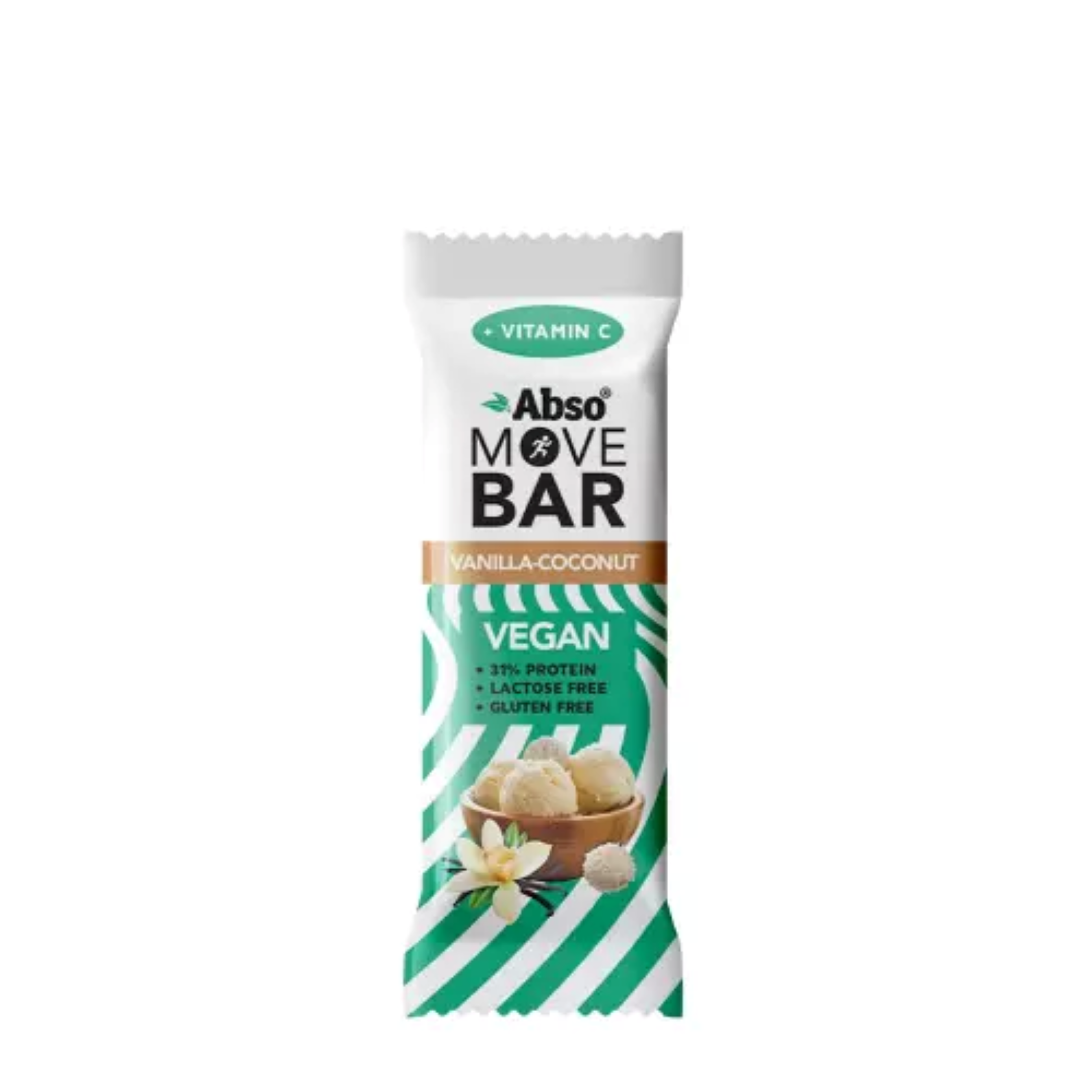 Proteina din mazare - Baton Proteic Vegan, Abso Move Bar, 35g - gym-stack.ro