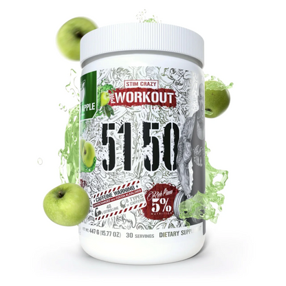 Pre-Workout, 5% Rich Piana, 51 50 Stim Crazy Pre-Workout, 375g