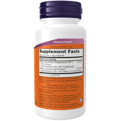 Suport Cardiovascular, Now Foods, Blood Pressure Health, 90 Veg Caps