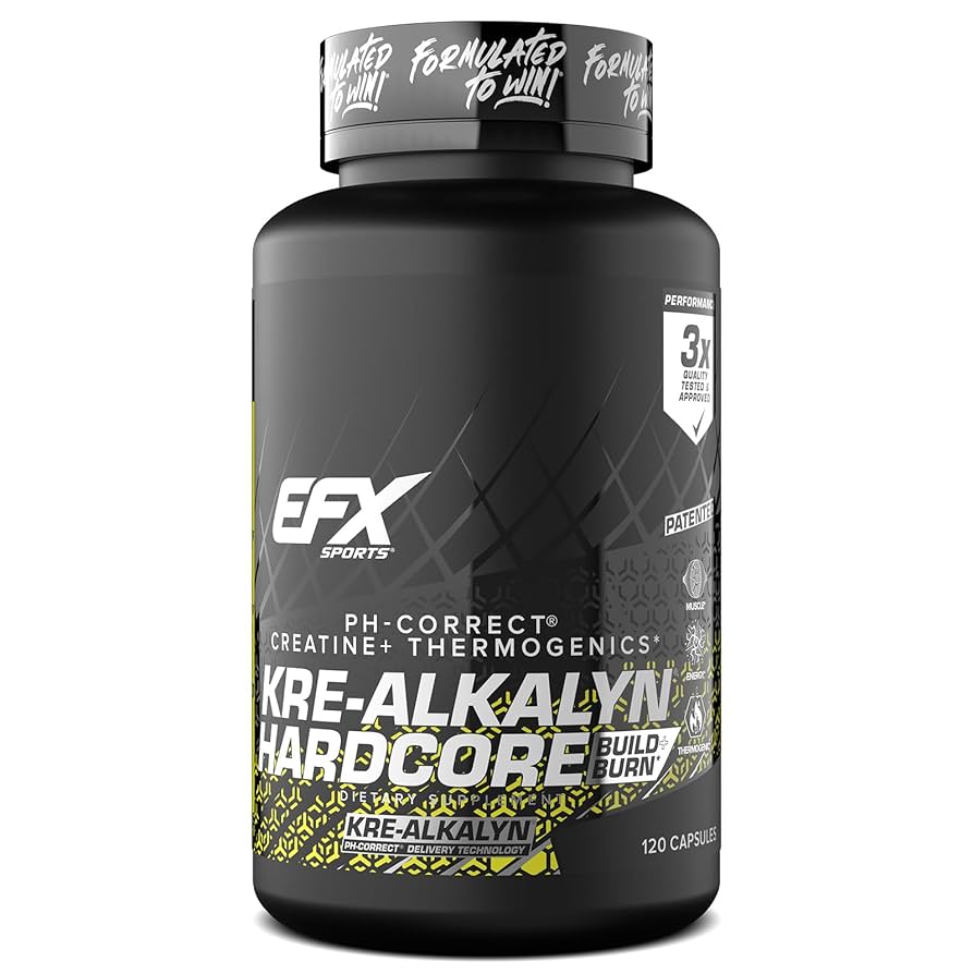 Creatina alcalina, Efx Sports, Kre-Alkalyn Hardcore, 120caps