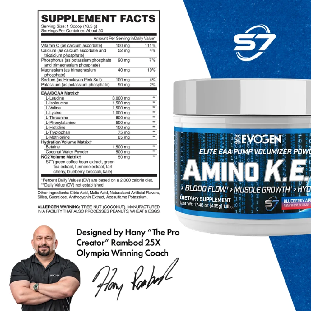 Aminoacizi Pudra, Evogen, Amino K.E.M. Elite EAA Pump Volumizer, 30 Servings