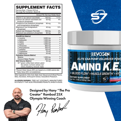 Aminoacizi Pudra, Evogen, Amino K.E.M. Elite EAA Pump Volumizer, 30 Servings