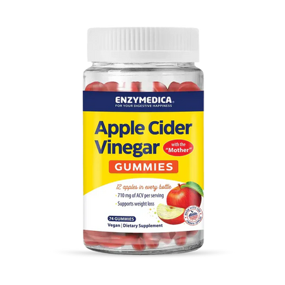 Jeleuri cu Otet de Mere, Enzymedica, Apple Cider Vinegar Gummies, 74 Jeleuri