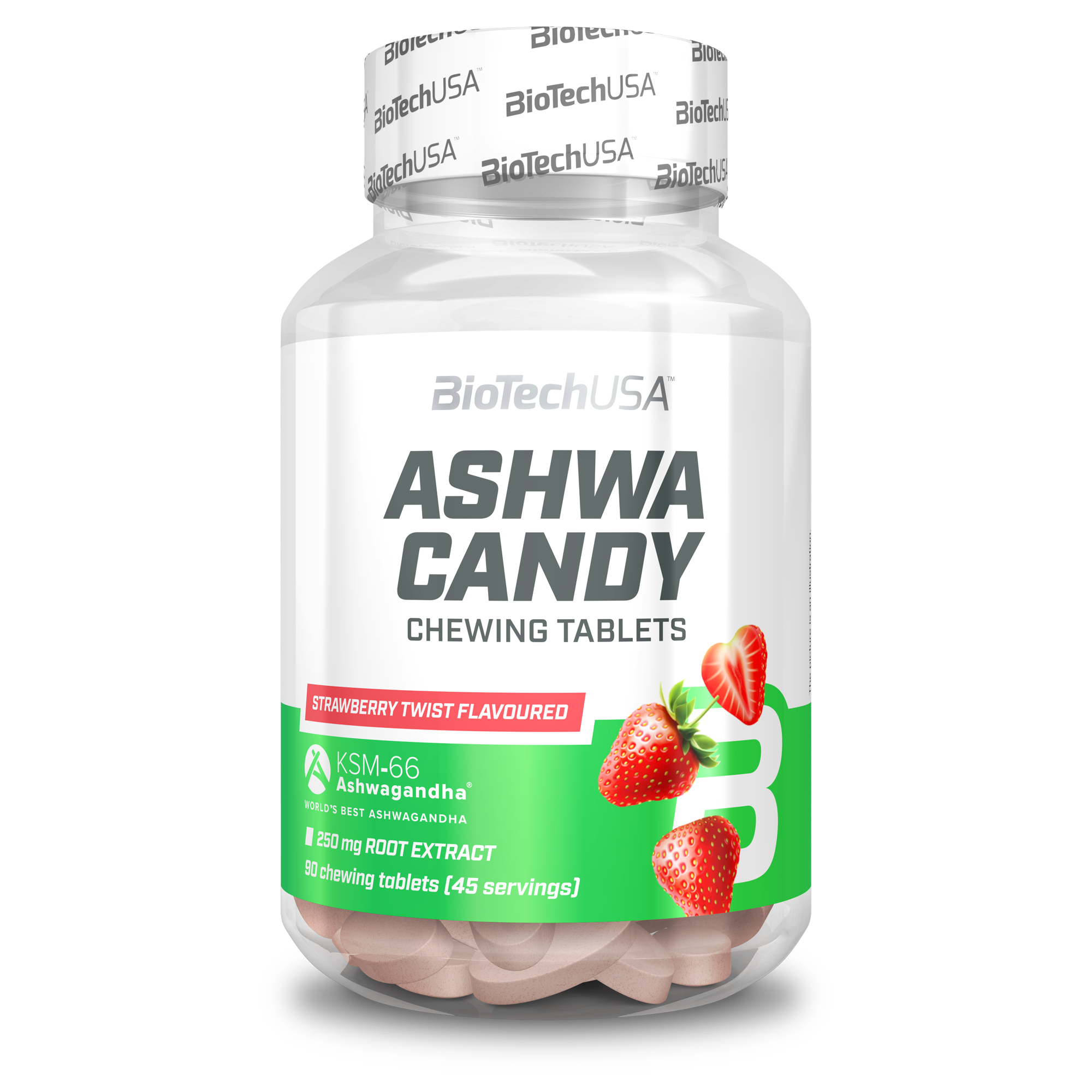 Extract Ashwaganda KSM-66 Jeleuri, BioTechUSA, Ashwa Candy, 90 Jeleuri