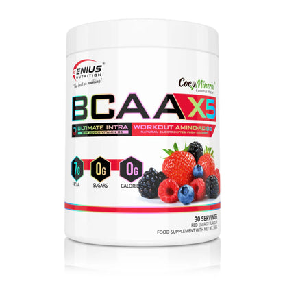 Aminoacizi Pudra, Genius Nutrition, BCAA-X5, 360g