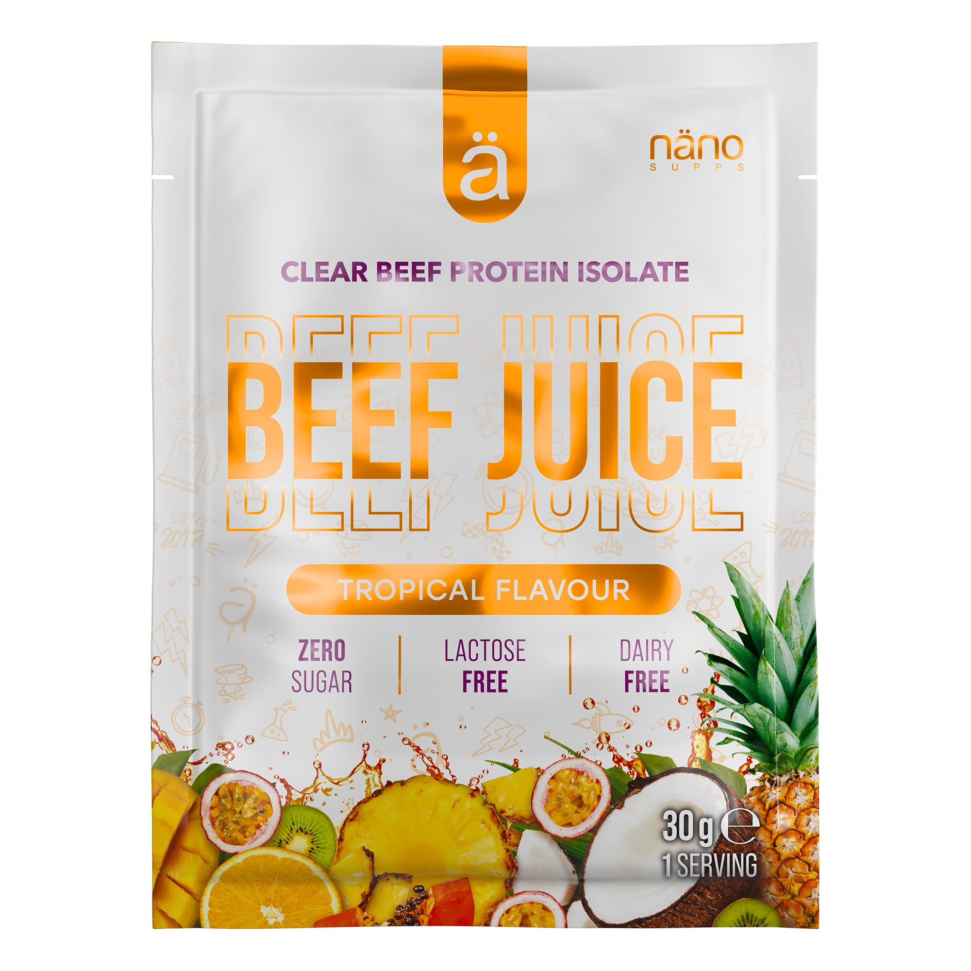 Proteina Beef Isolate, Nanosupps, Beef Juice, 30g