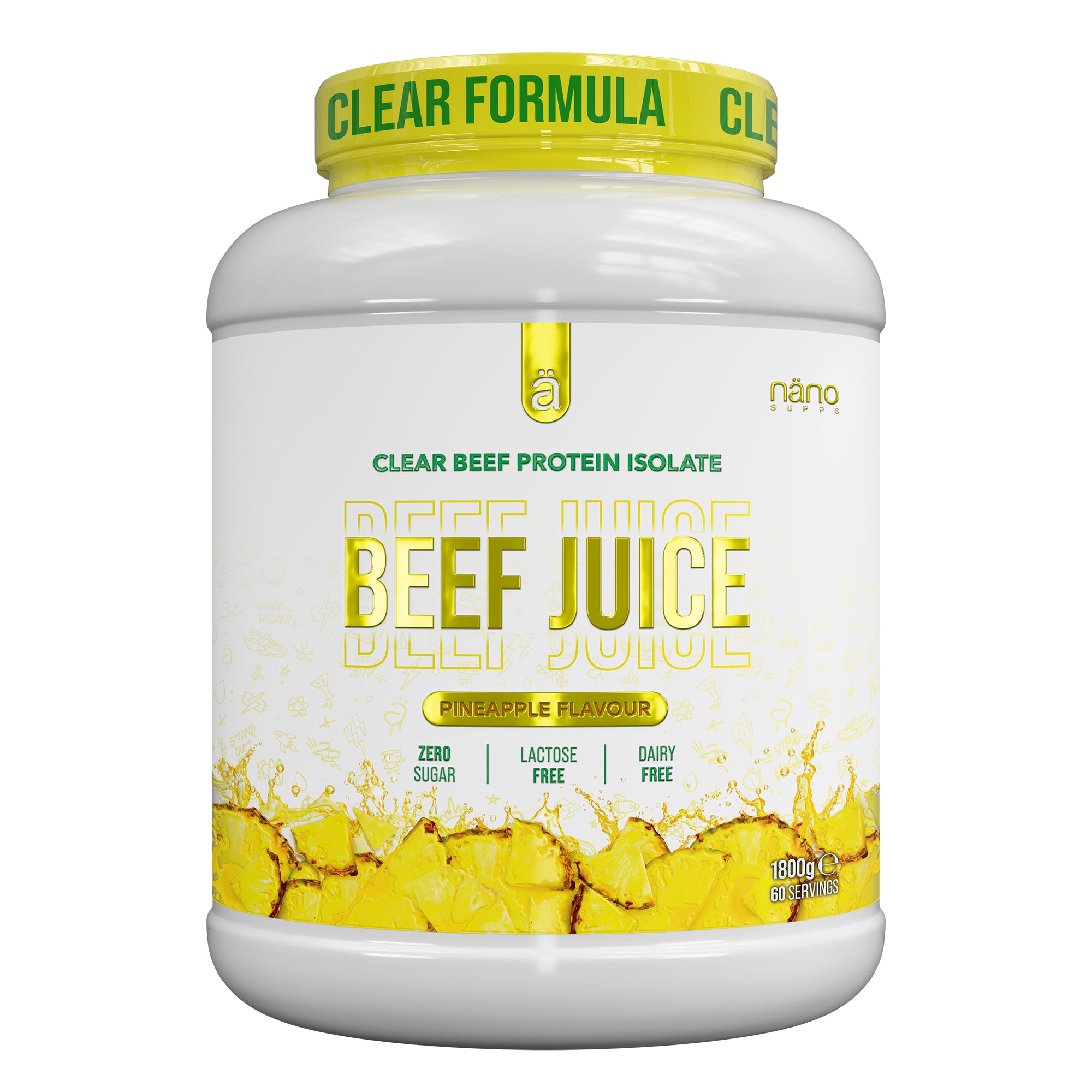 Proteina Beef Isolate, Nanosupps, Beef Juice, 1800g