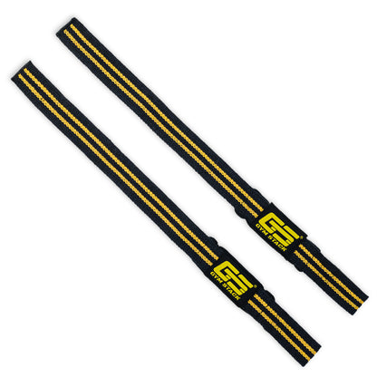 Chingi, Gym Stack, Lifting Straps, Black / Yellow