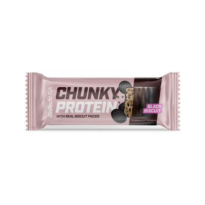 Baton Proteic, BioTechUSA, Chunky Protein Bar, 50g, Black Biscuit