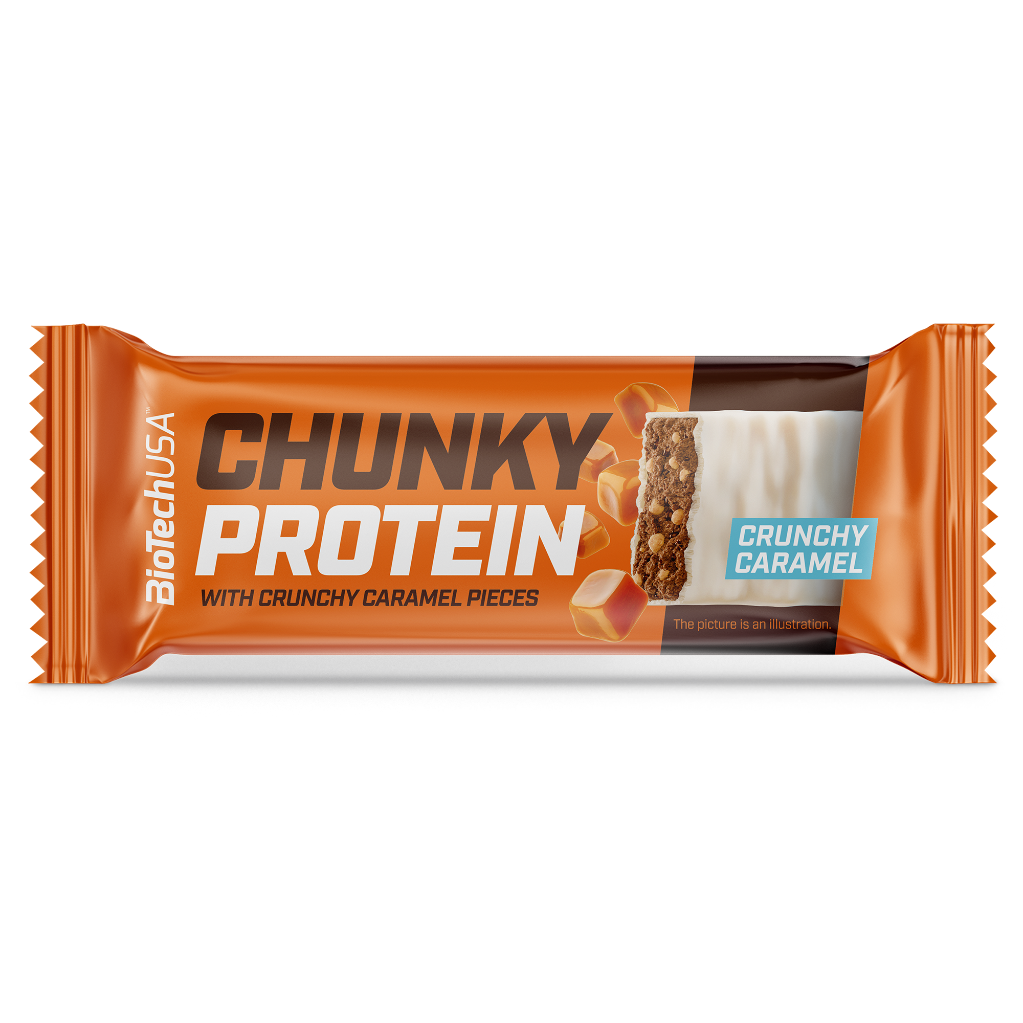 Baton Proteic, BioTechUSA, Chunky Protein Bar, 50g, Crunchy Caramel